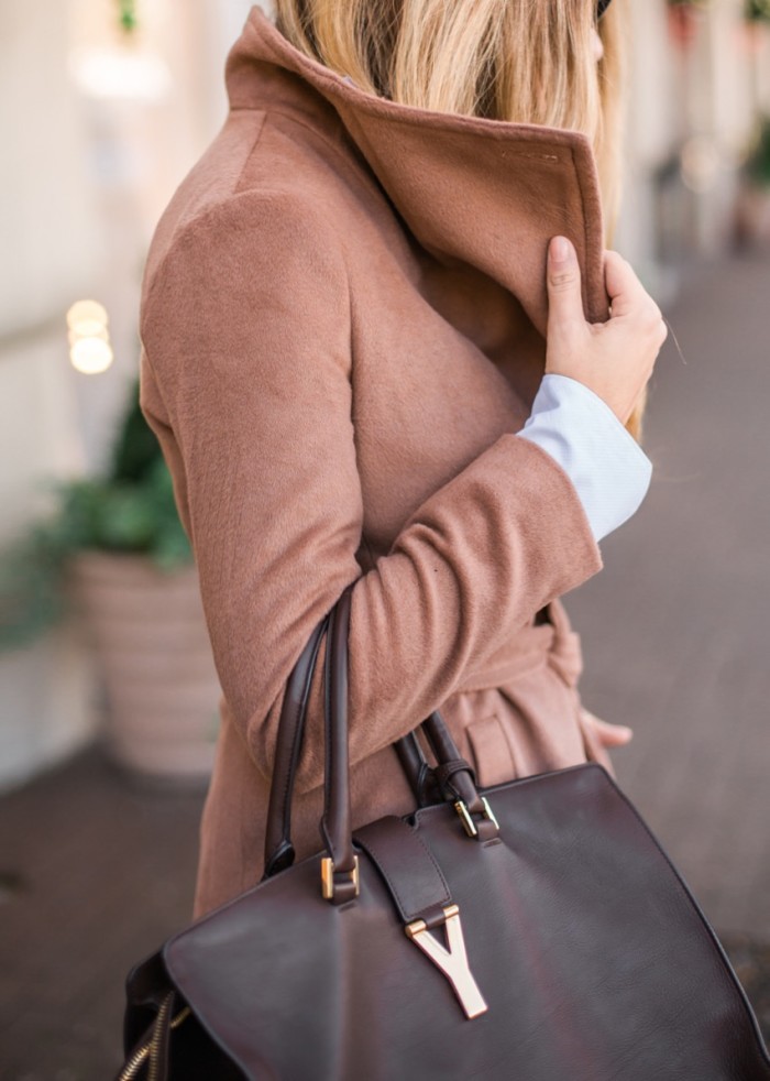 brown wool coat