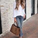 Cropped Denim & White Tunic