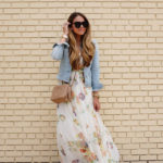 Floral Maxi Dress and Denim Jacket