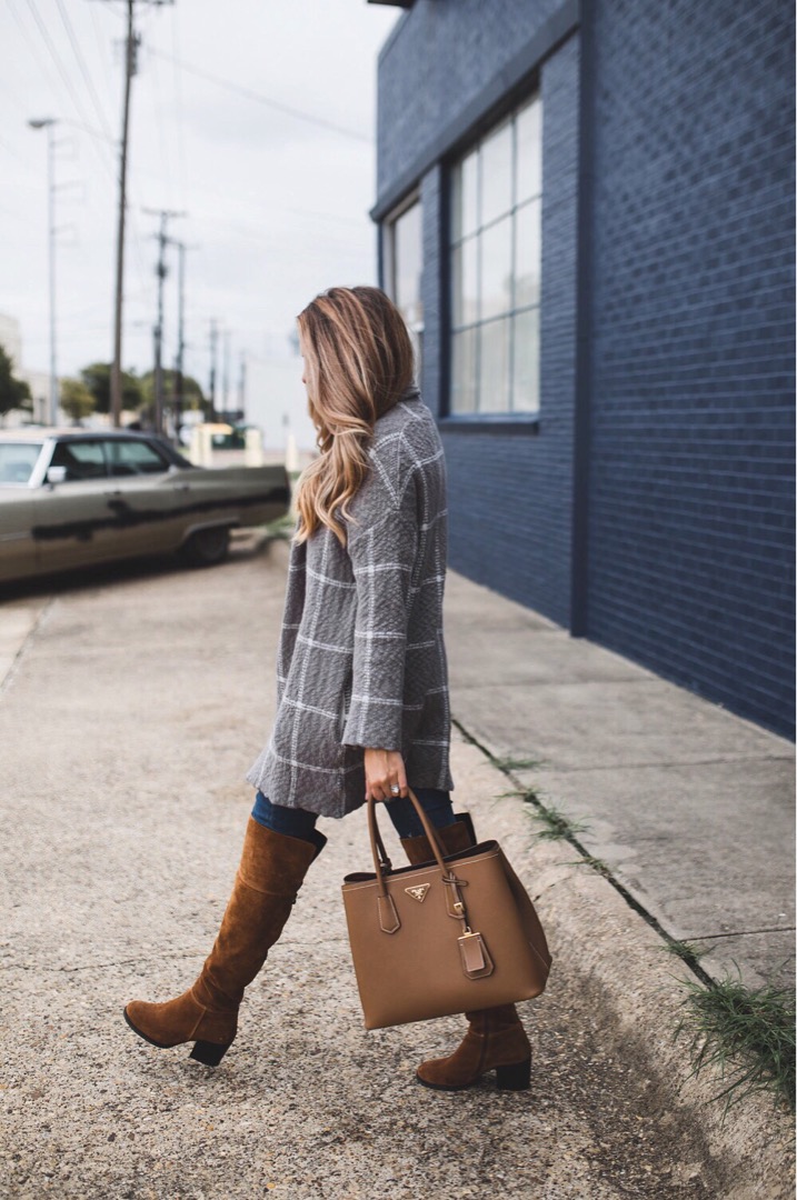 BP Windowpane Cardigan Outfit 