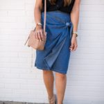 Denim Tie Waist Skirt