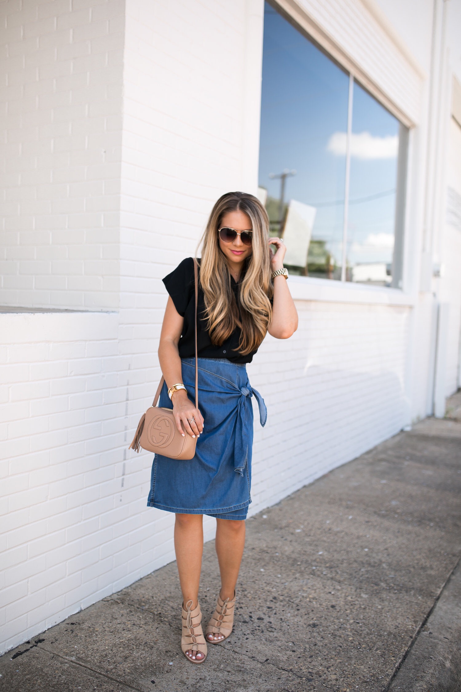 Denim Pencil Skirt