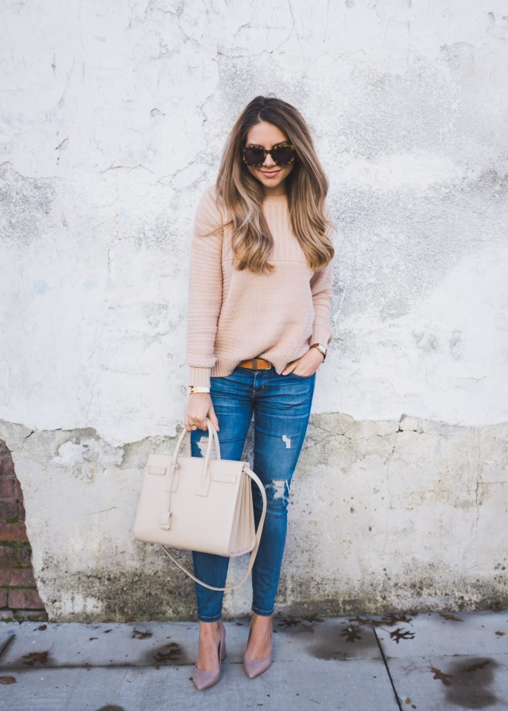 Nude Pumps and Jeans 