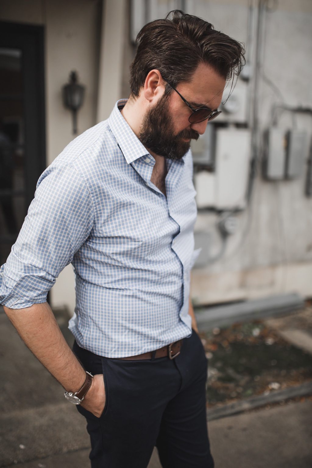 Mens Hairstyle with Beard 