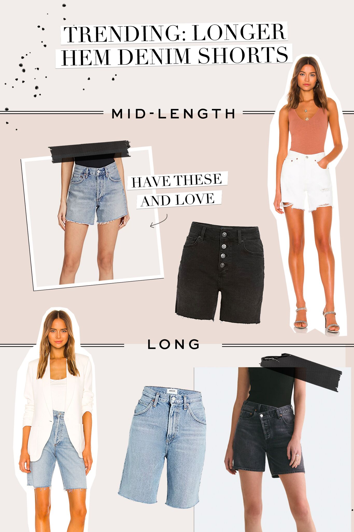 Trending: Longer Hem Denim Shorts  The Teacher Diva: a Dallas Fashion Blog  featuring Beauty & Lifestyle