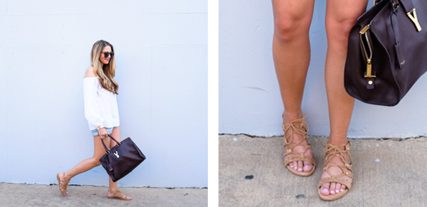 Lace up flats