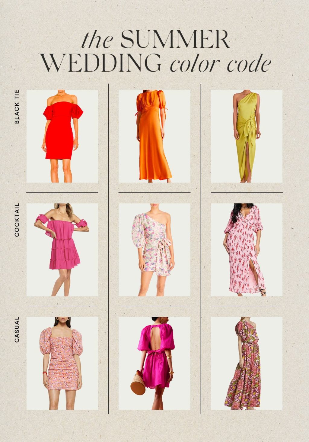 The Summer Wedding Color Code