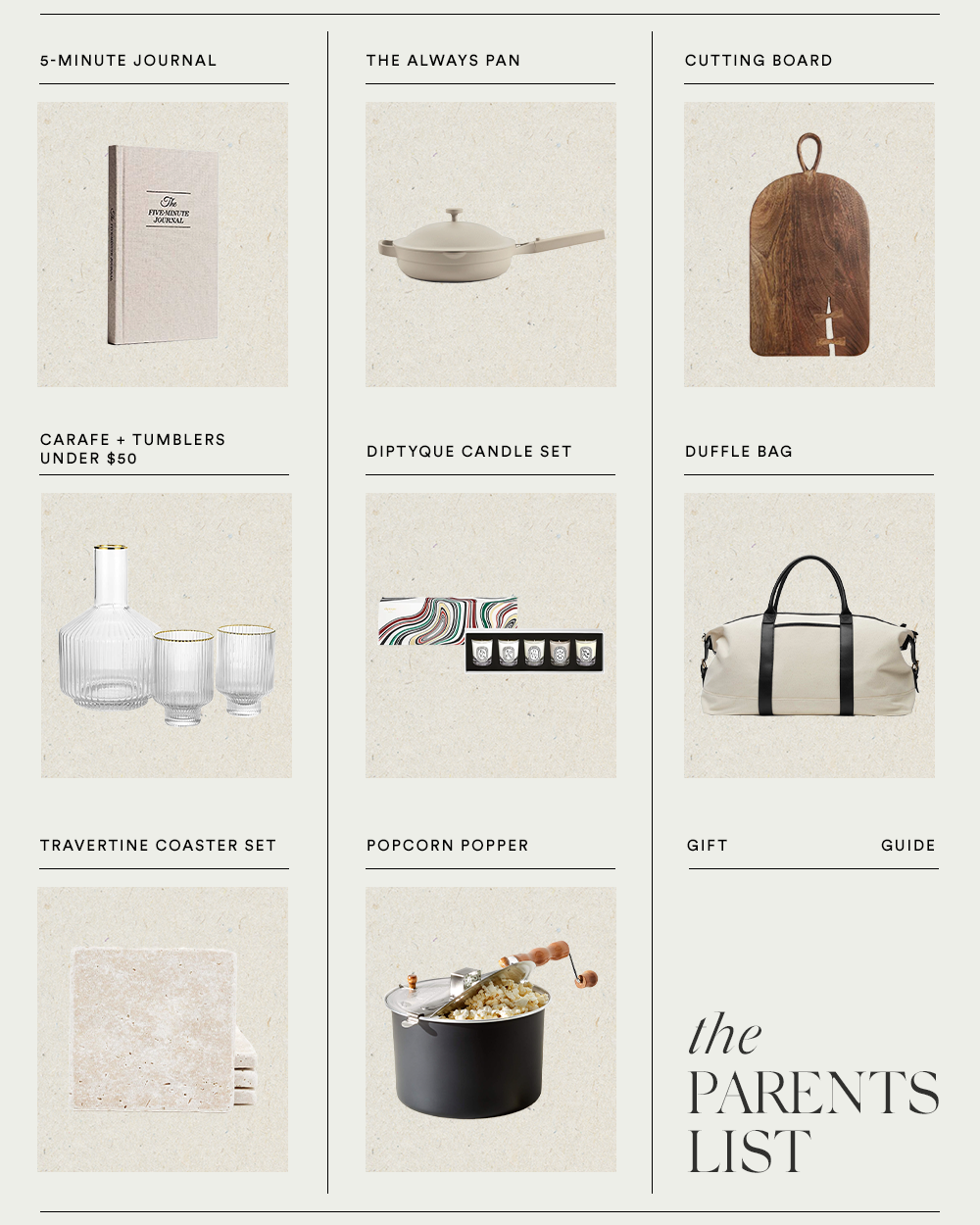 GIFT GUIDE: The Parents List