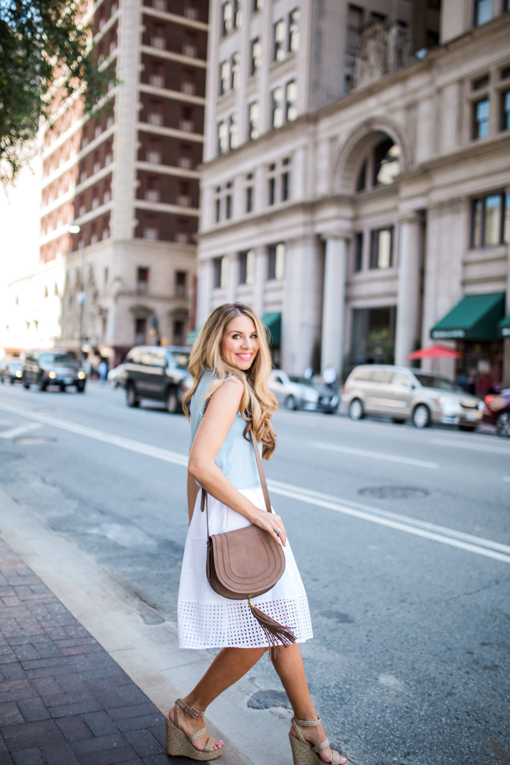 White Eyelet Skirt The Teacher Diva a Dallas Fashion Blog featuring