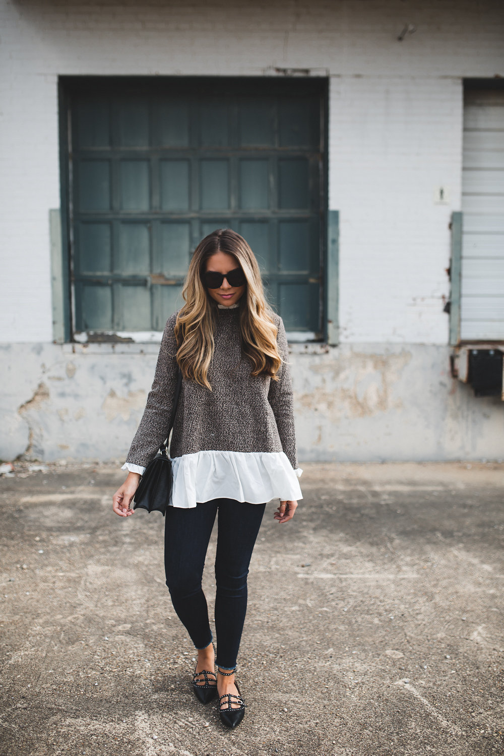 hem sweater fall outfit