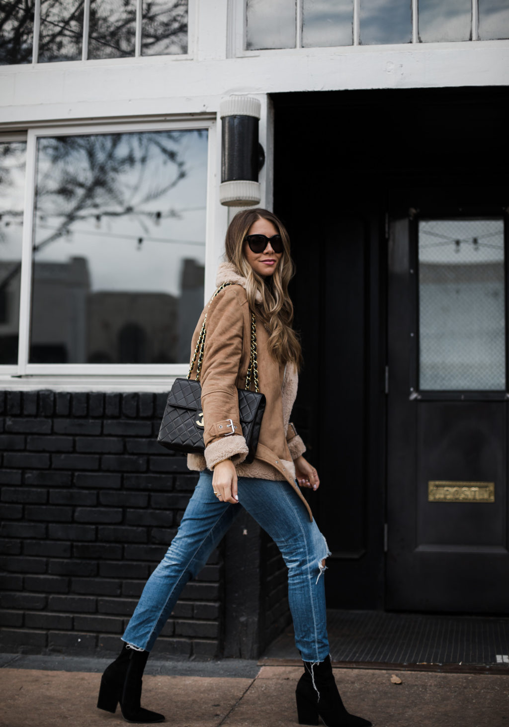 Faux Shearling Moto Jacket