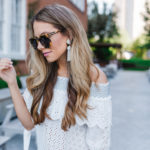 White Eyelet Off The Shoulder Blouse