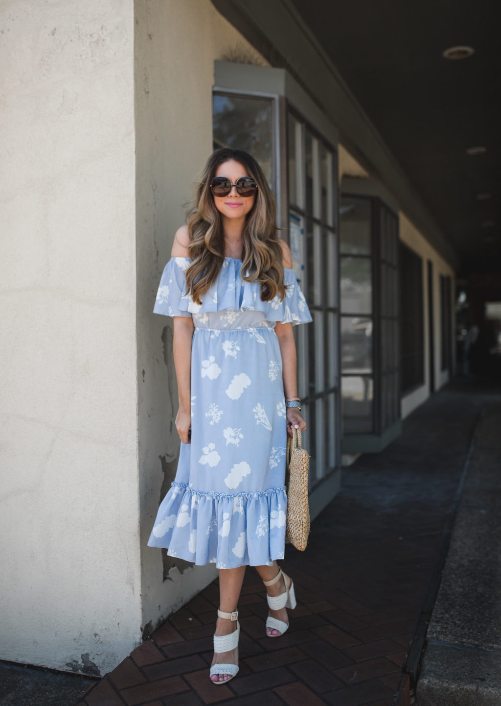 Blue Ruffle Summer Dress 