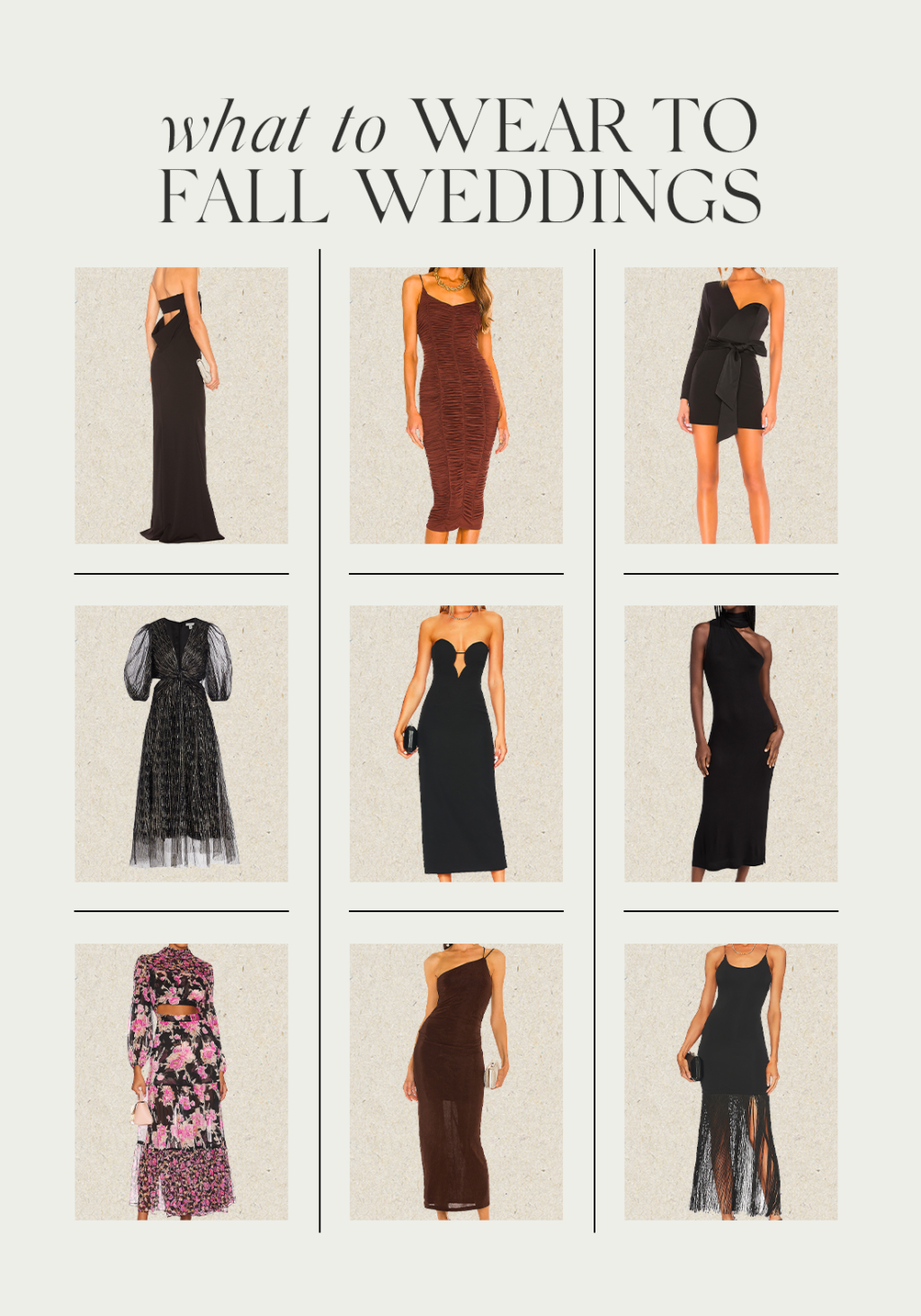 What to Wear to Fall Weddings