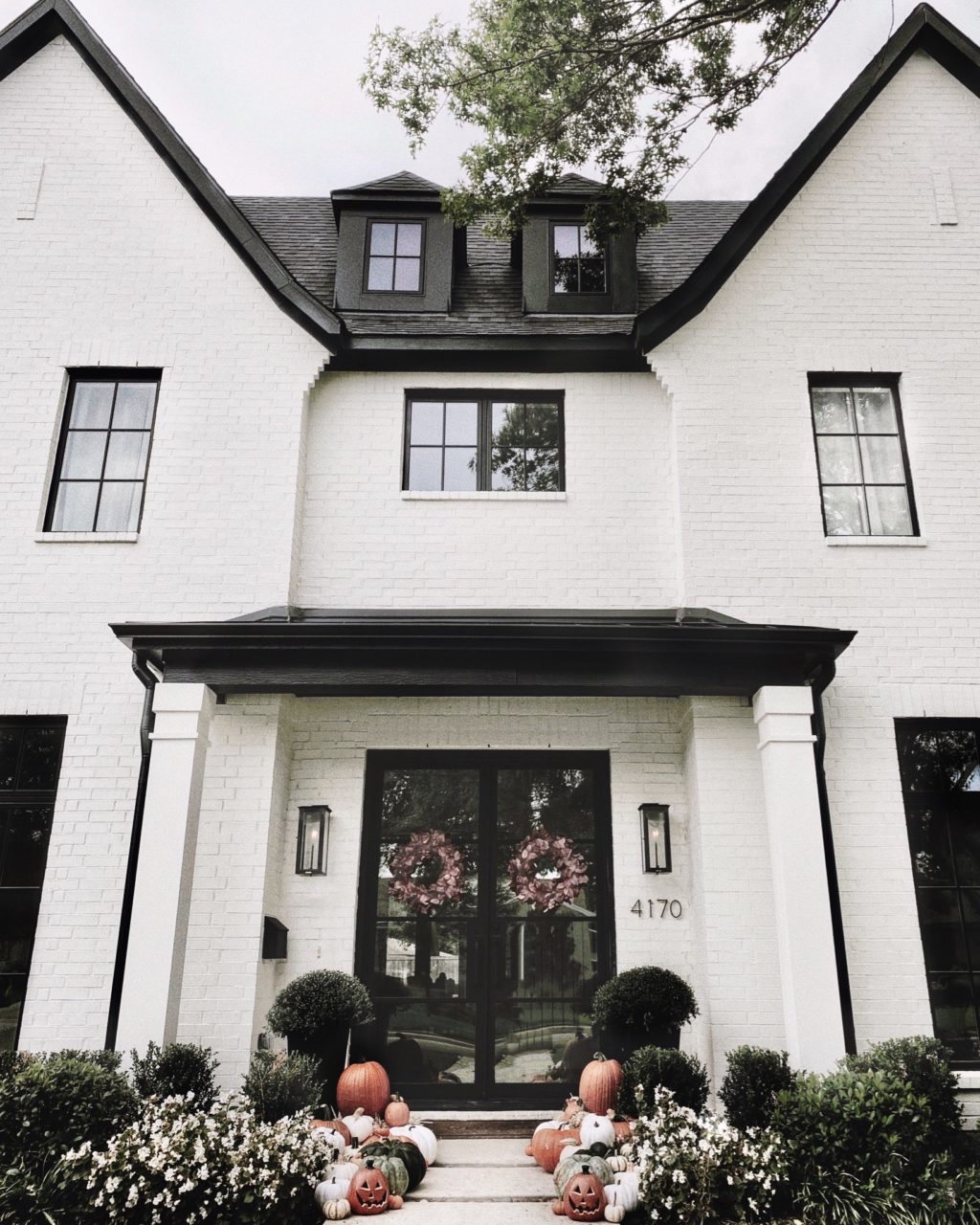 White Paint Brick House