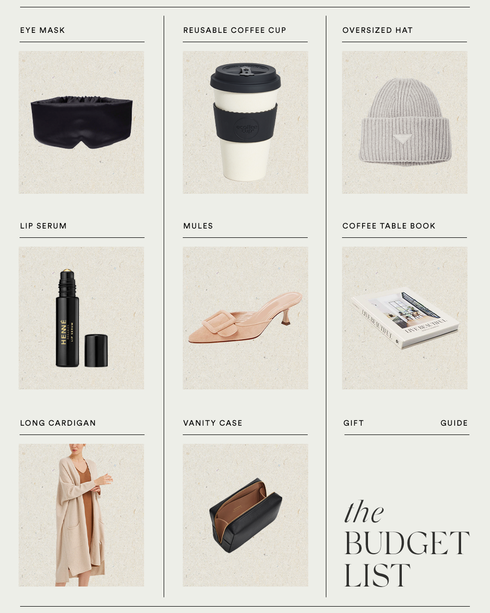 GIFT GUIDE: The Budget List
