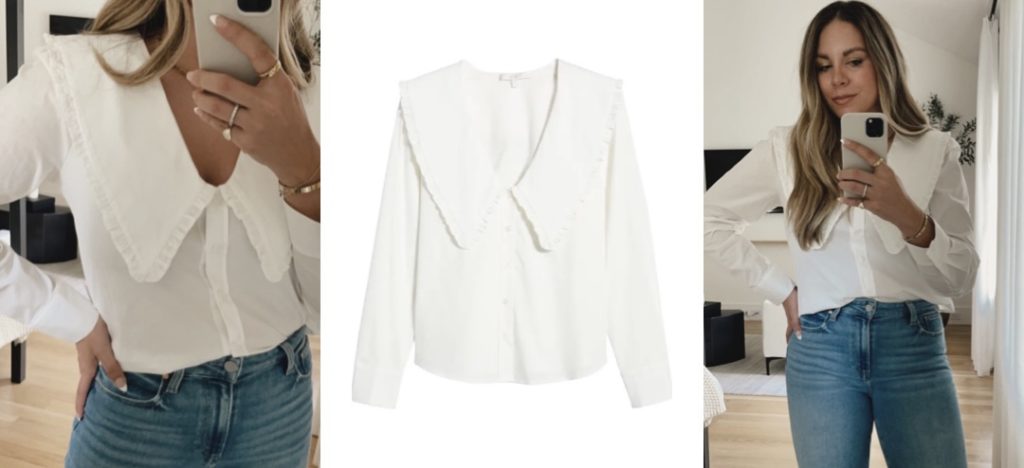 WAYF Esther Collar Blouse