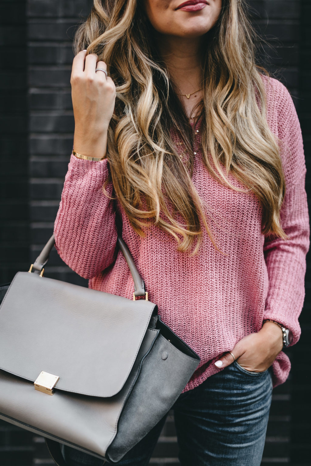 Pink sweater