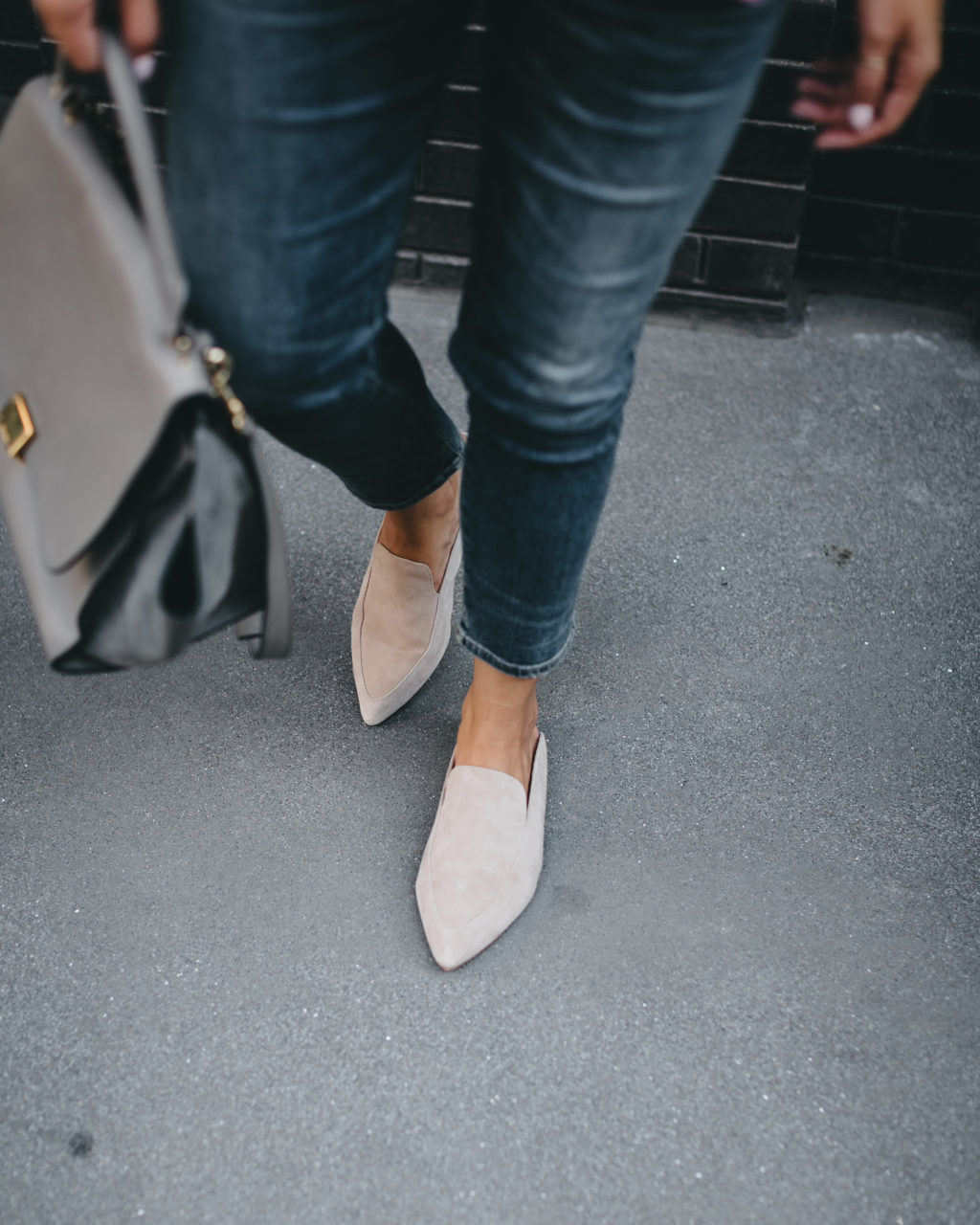 denim and mules