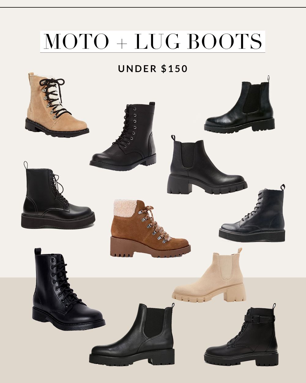 Moto + Lug Boots Under $150 (and Several on Sale!)