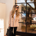 Black Leggings & Khaki Coat