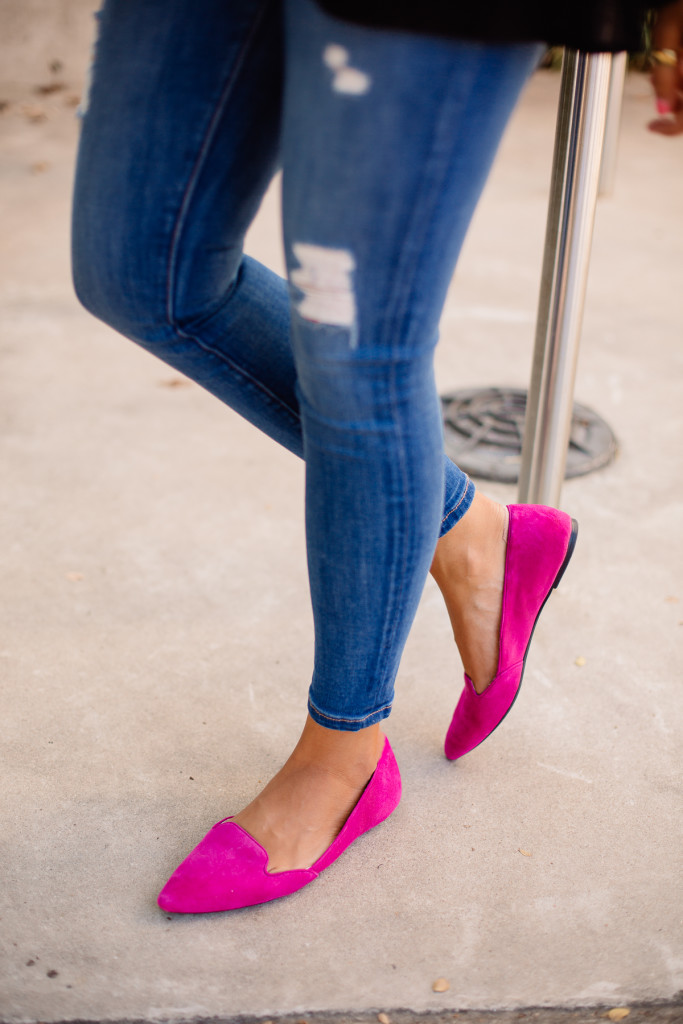 pink pointy toe flats