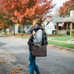 Blue Check Scarf