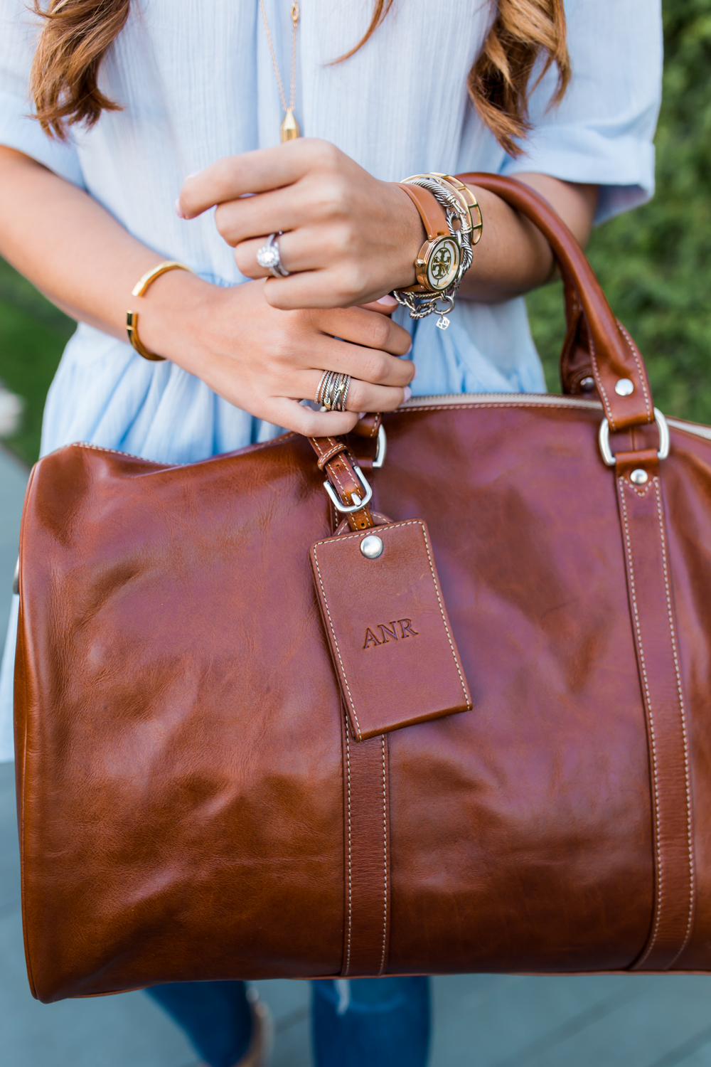 Ashley Robertson wearing Tory Burch 