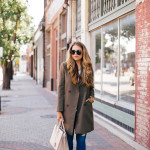 Olive Blazer & Nude Pumps