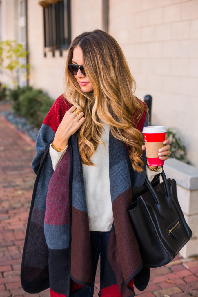 red and gray cape