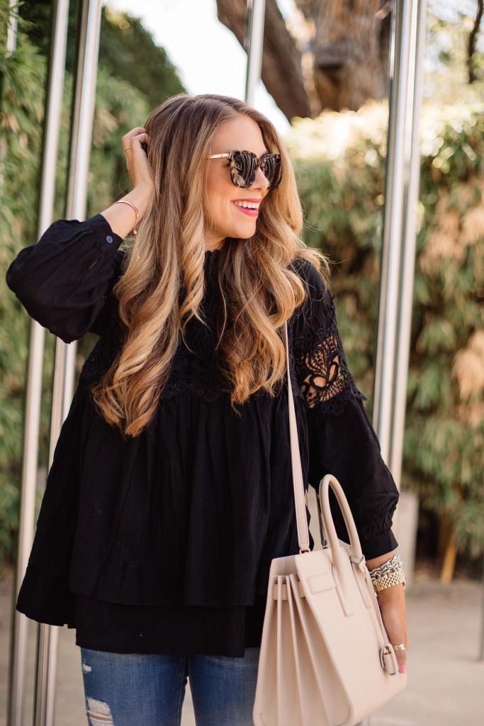 ruffled blouse