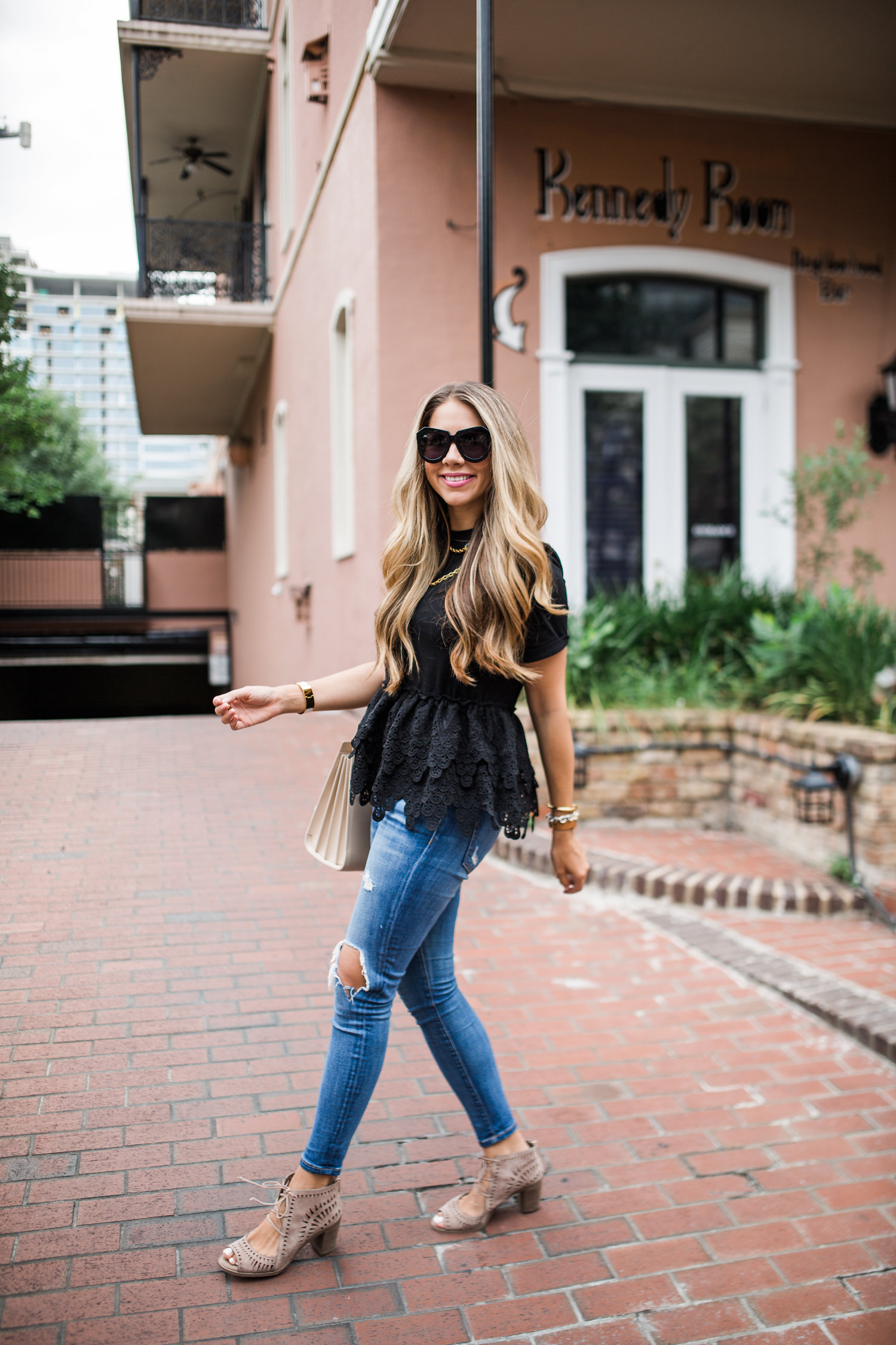 Peplum and Skinny Jeans 