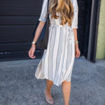 Striped Shirt Dress & Classic Flats